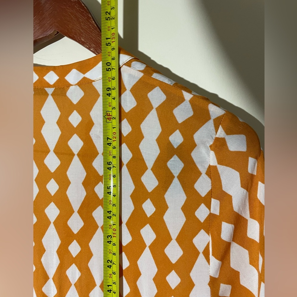 zara  Orange Patterned Maxi Dress - Picture 7 of 9